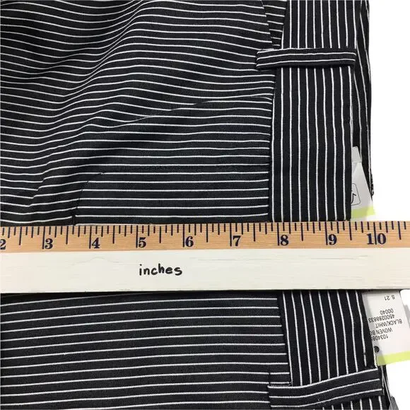 Nwt Jones New York Signature Black White Stripe Ankle Pants Size 4 - Picture 10 of 14